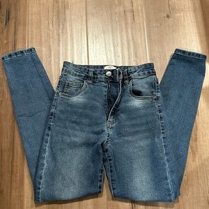 High rise skinny jeans
